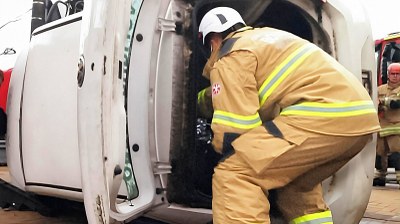 Defesa Civil de Itaguaí e Corpo de Bombeiros fazem simulação de acidente